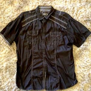 Men’s Buckle Black button up shirt